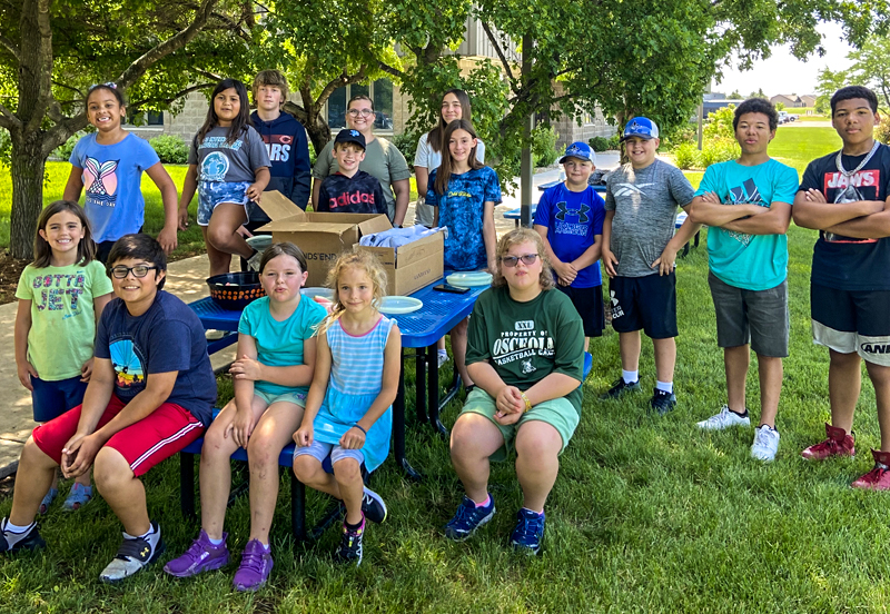 2022 Bring Your Child to Work Day eating outdoors