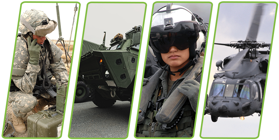 Four images of aero & def applications