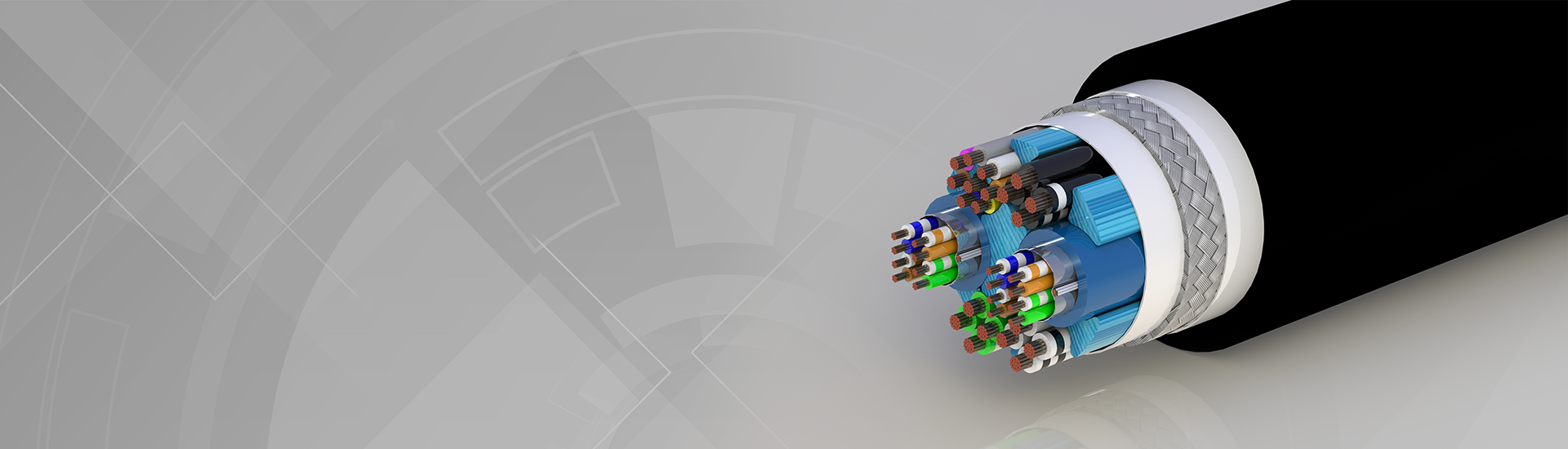 Banner with Northwire custom cable on a technical background