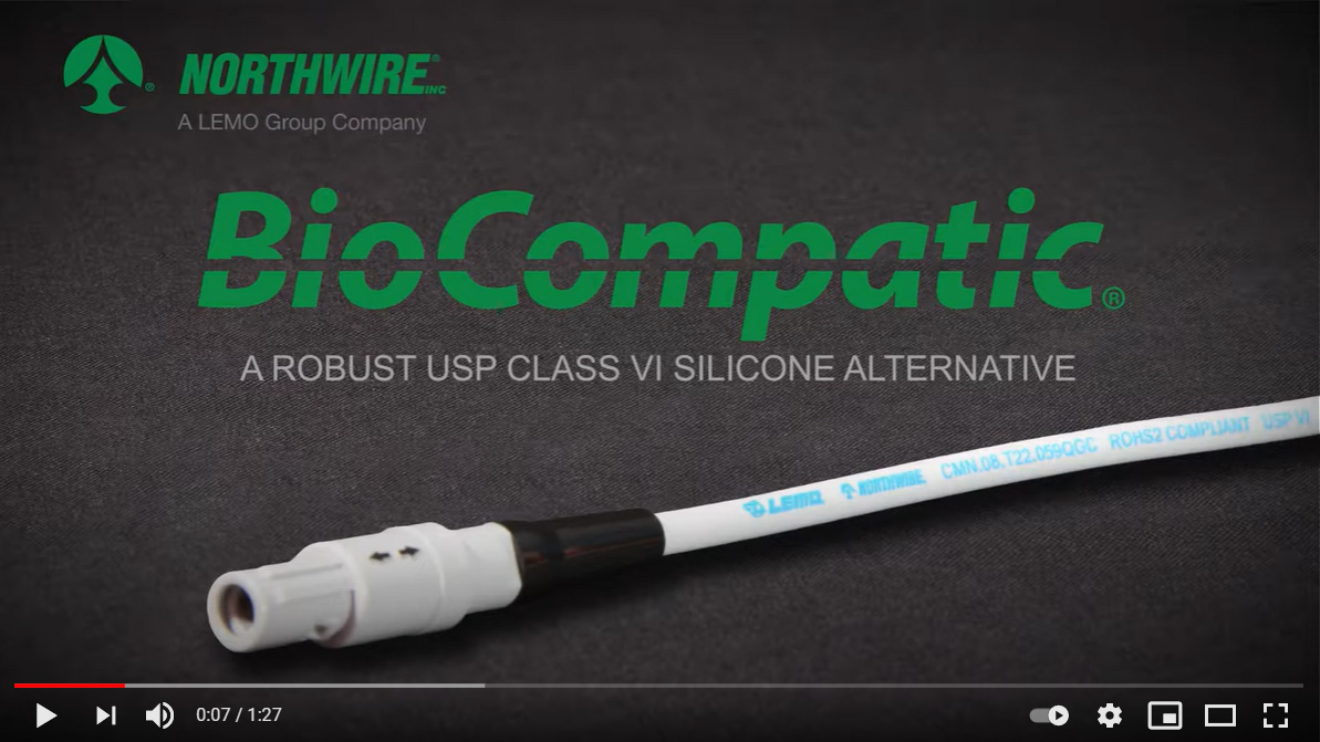 Biocompatic is a Northwire silicone alternative cable material
