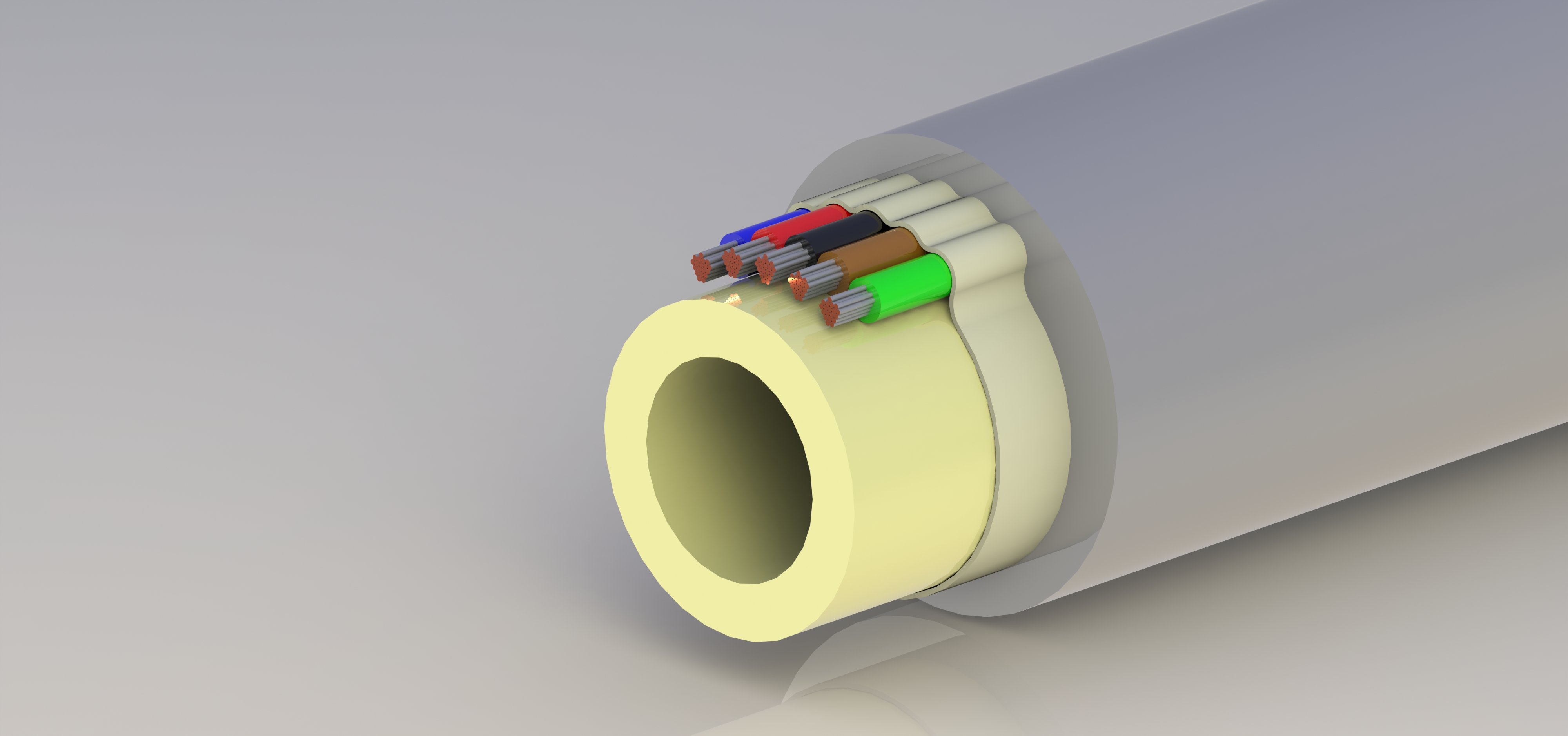 Cable with supply Tube