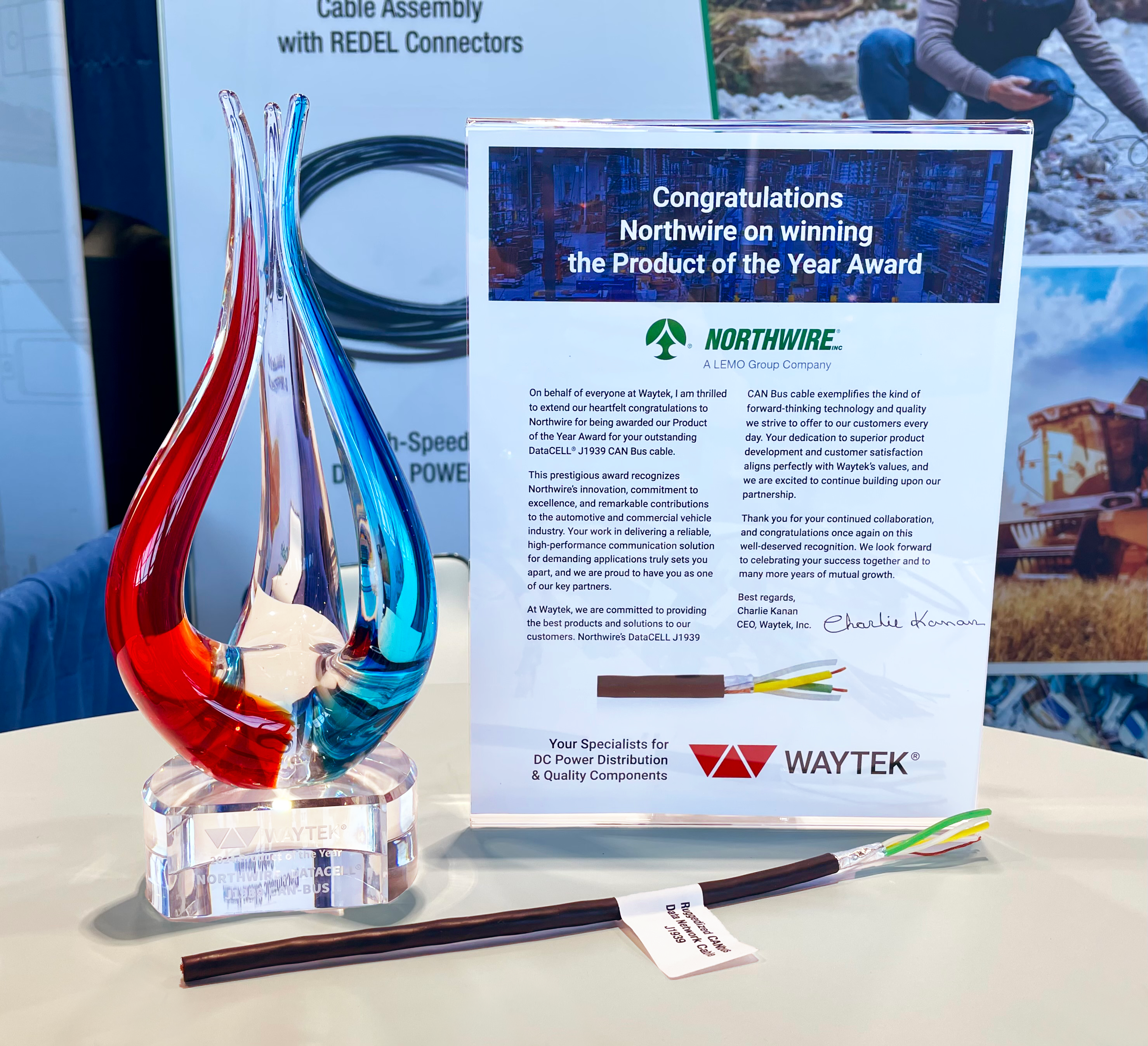 EWPTE Waytek Award and Plaque