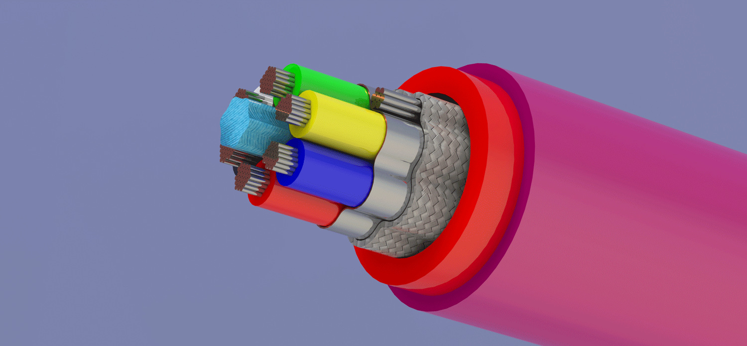 Load cell weigh system cable