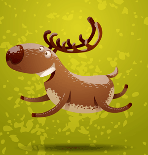 Image of prancing reindeer