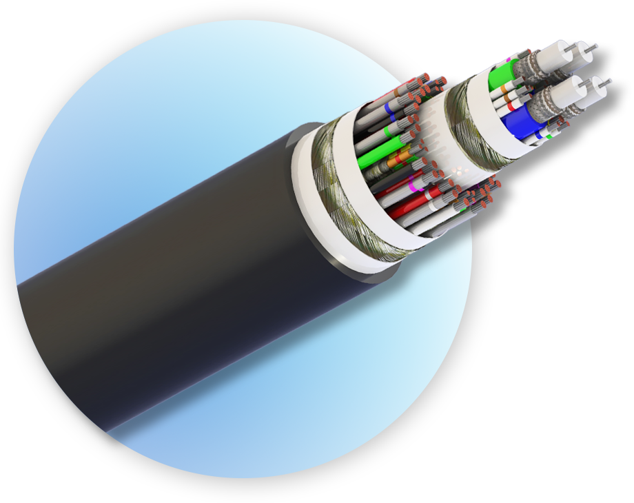 Cable rendering of a Northwire composite cable